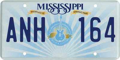 MS license plate ANH164