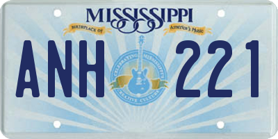 MS license plate ANH221