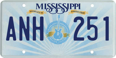 MS license plate ANH251