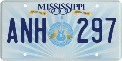 MS license plate ANH297