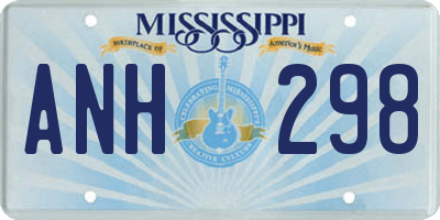 MS license plate ANH298