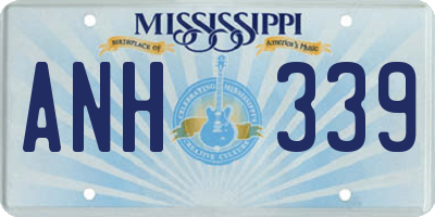 MS license plate ANH339
