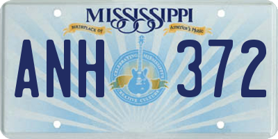 MS license plate ANH372