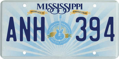 MS license plate ANH394