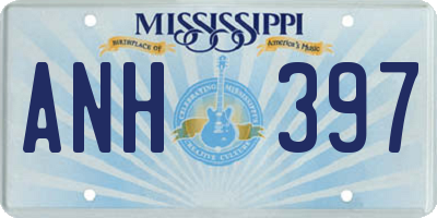 MS license plate ANH397