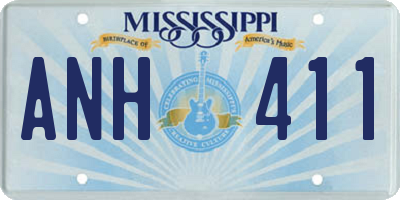MS license plate ANH411