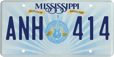 MS license plate ANH414