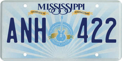 MS license plate ANH422