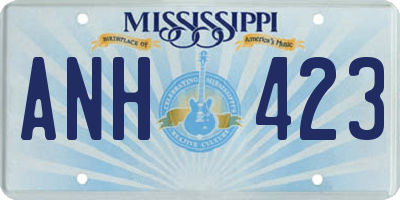 MS license plate ANH423