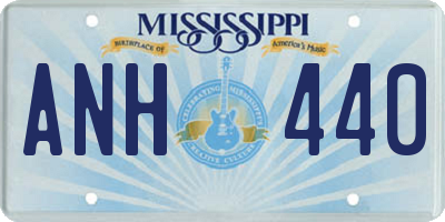 MS license plate ANH440