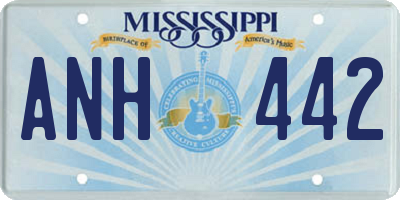 MS license plate ANH442