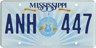 MS license plate ANH447