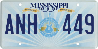 MS license plate ANH449