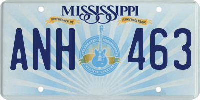 MS license plate ANH463