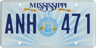 MS license plate ANH471
