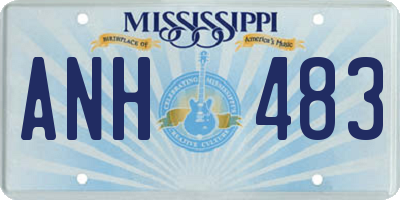 MS license plate ANH483