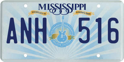 MS license plate ANH516