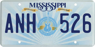 MS license plate ANH526
