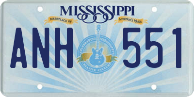 MS license plate ANH551
