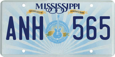 MS license plate ANH565