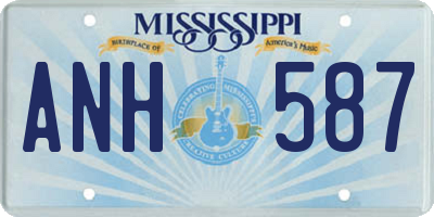 MS license plate ANH587