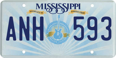 MS license plate ANH593