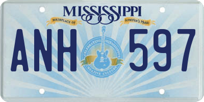 MS license plate ANH597