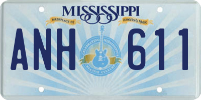 MS license plate ANH611