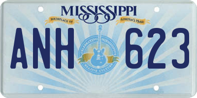MS license plate ANH623