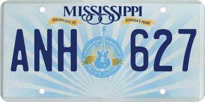 MS license plate ANH627