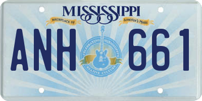 MS license plate ANH661