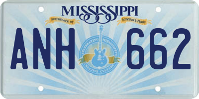 MS license plate ANH662