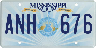 MS license plate ANH676