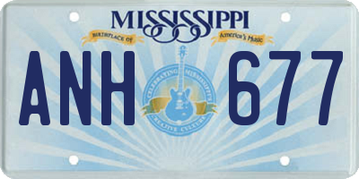 MS license plate ANH677