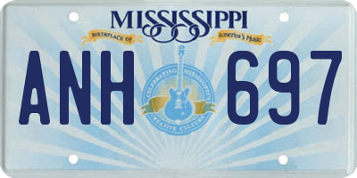 MS license plate ANH697