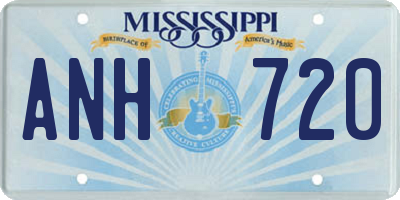 MS license plate ANH720