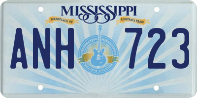 MS license plate ANH723