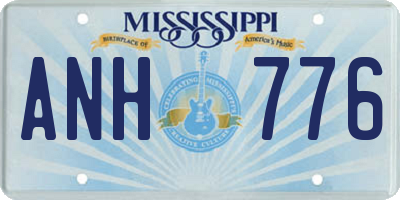 MS license plate ANH776