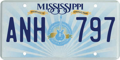 MS license plate ANH797