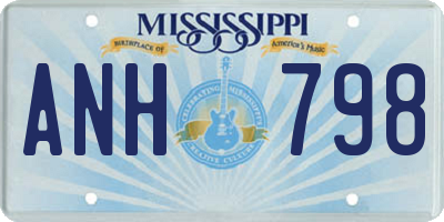 MS license plate ANH798