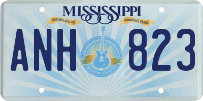 MS license plate ANH823