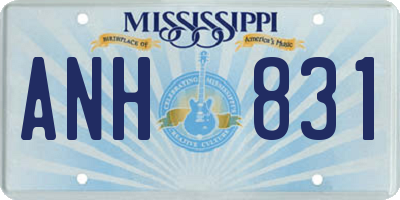 MS license plate ANH831