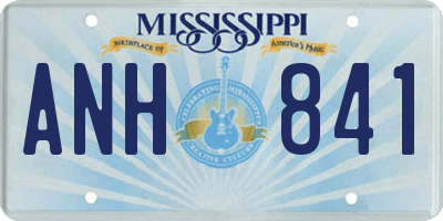 MS license plate ANH841