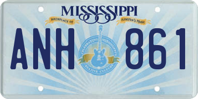 MS license plate ANH861