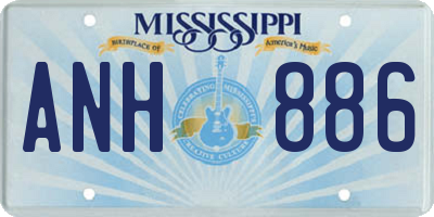 MS license plate ANH886
