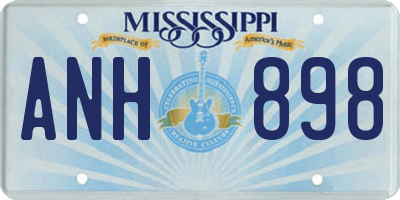 MS license plate ANH898