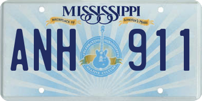 MS license plate ANH911