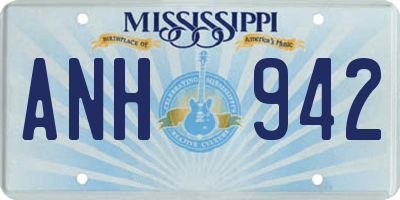 MS license plate ANH942