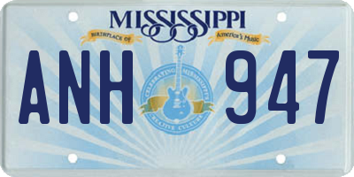 MS license plate ANH947