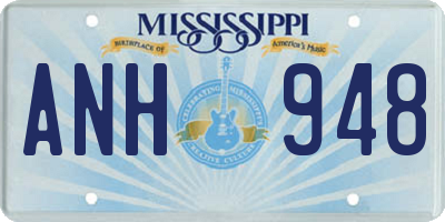 MS license plate ANH948
